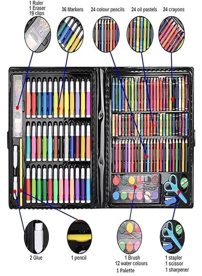 DHARMISHO Deluxe Children’s Drawing & Painting Art Set - (150 Piece), Crayon & Color Set, Art Supplies Case, Perfect Return Gift for Birthday - Image 3